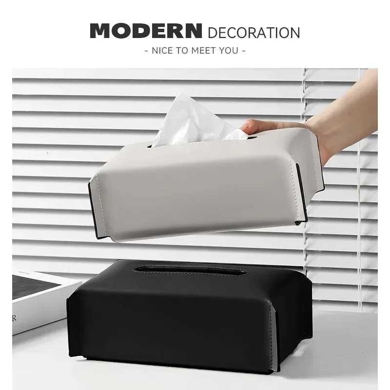 Leather tissue box napkin box luxury paper cover tissue car holder table decoration for he and off H251201
