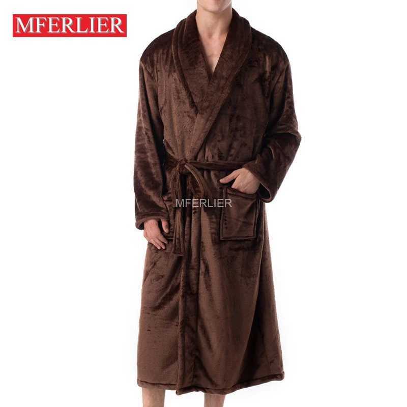 Spring Winter Men Bathrobe 9XL 8XL 7XL 6XL Bust 140cm Warm Plus Size Sleepwear Pajama C251202