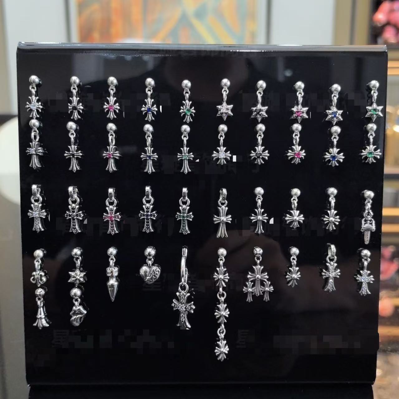 Chromes Cross Stud Designer Earing Woman 925 Thai Silver Classic Design Earrings Luxury Vintage Hip hop Plated 14k Gold Earring Valentines Day For Women Jewlery