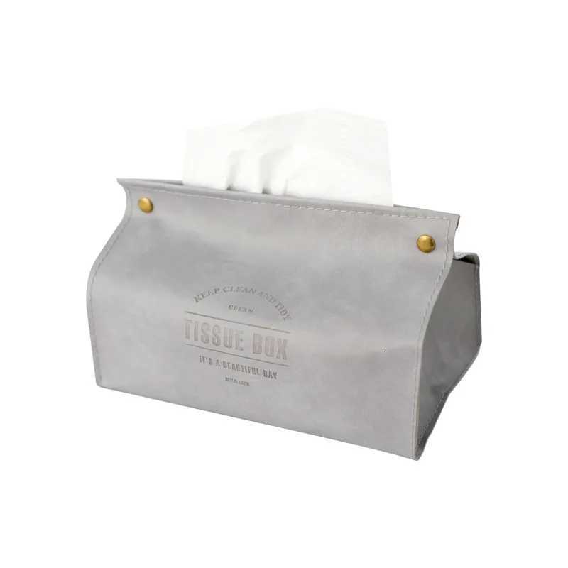 Leather carton ins wind living ro creative he European car tissue bag H251201