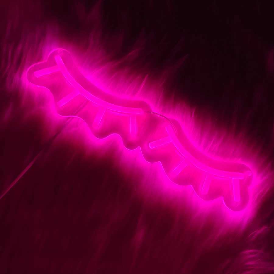 Pink Eyelash Led Neon Sign Suitable For Eyelash Room Decor Art Wall Lamp In Dressing Room And Beauty Salon Powered By Usb H251201