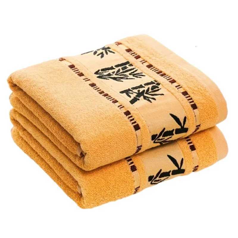 2pcs Bathroom Towel Set 100 Bamboo Fiber Jacquard Luxury Geometric Embroidered Sport Gift Bath Hand Face Towels Cover Toallas Y251202
