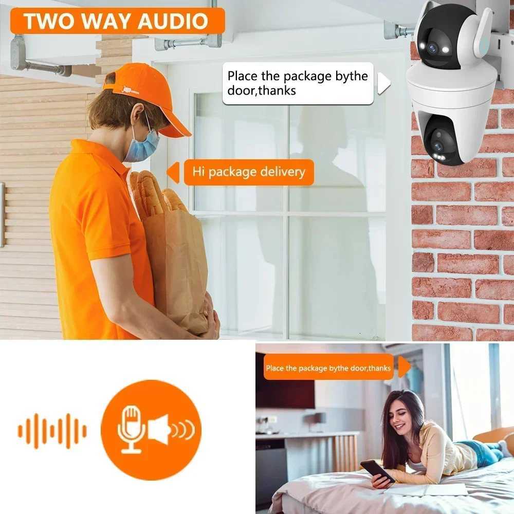 10X PTZ Zo 5K 10MP Dual Lens WiFi Security Camera 360 PTZ OutDoor With ICam365 Two-Way Au Motion Tracking Local Storage C251202