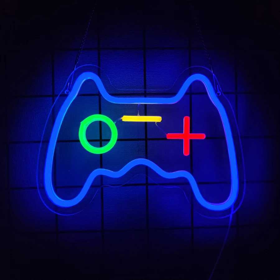 Game Controller Led Neon Sign Suitable For Wall Decor Of Game Room Handle Shape Is The Best Gift For Gamers Easy To Hang H251201