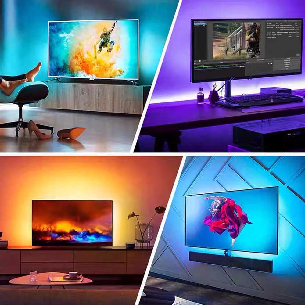 RGB LED Strip Light USB 5V SMD5050 3 Key LED waterproof Flexible Lamp TV Background Light Bar Family Party Decoration Lighting H251201