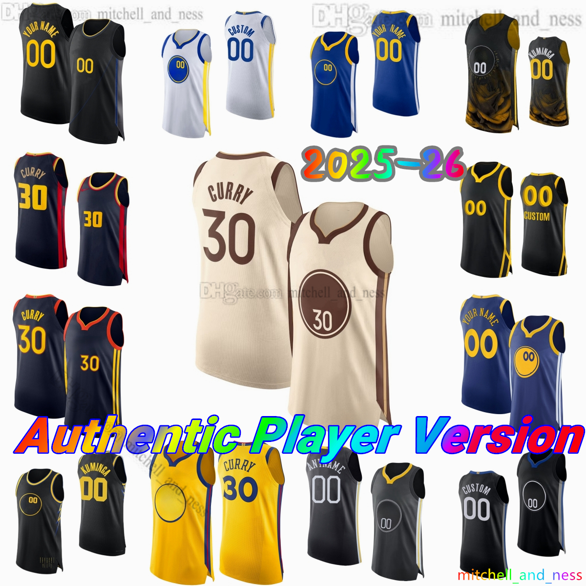 Custom New City 30 Stephen Curry Player Version Basketball Jersey 10 Jimmy Butler III 7 Buddy Hield 00 Jonathan Kuminga 23 Draymond Green Authentic Stitched Jerseys