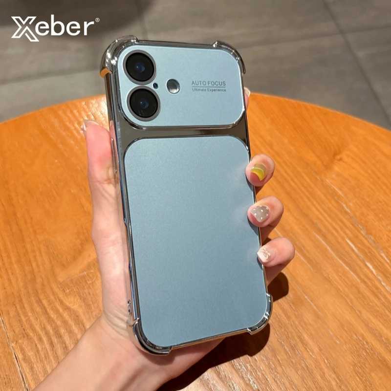 Luxury Plating AG Matte Shockproof Case For iPhone 17 16 15 14 13 Pro Max Four Corner Anti Fall Camera Lens Protection Cover J251202