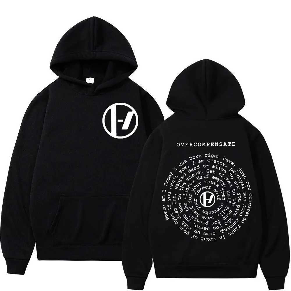 Twenty One Pilots Overcompensate Print Hoodie Men Women Rock Hip Hop Oversized Pullovers Fashion Casual Long Sleeve Sweatshirt J251203