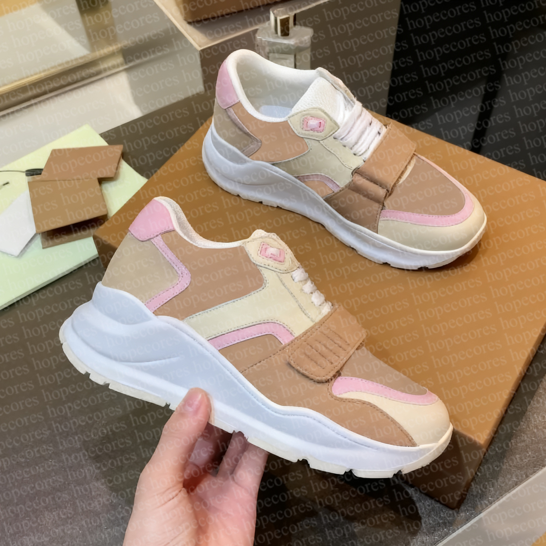 Designer Shoes Plaid Trainer Vintage Leather Sneaker Women Men Platform Shoes Rubber Outsole Comfortable Sneakers Luxury Casual Shoes Size 35-45