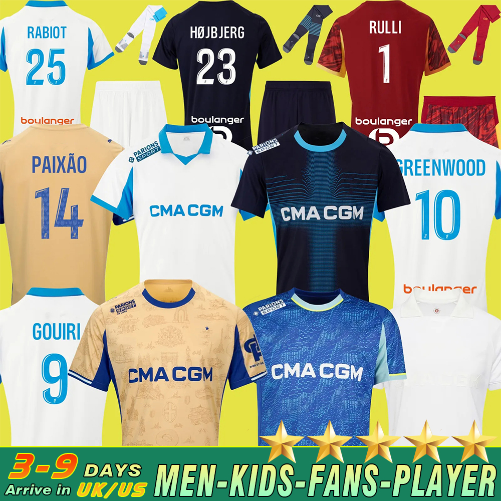 25 26 maillot de foot GREENWOOD marseilL e soccer jerseys 125th Anniversary 4th GOUIRI OUNAHI harit 2025 2026 OM Men Kids football shirts hommes enfants NDIAYE Mbemba