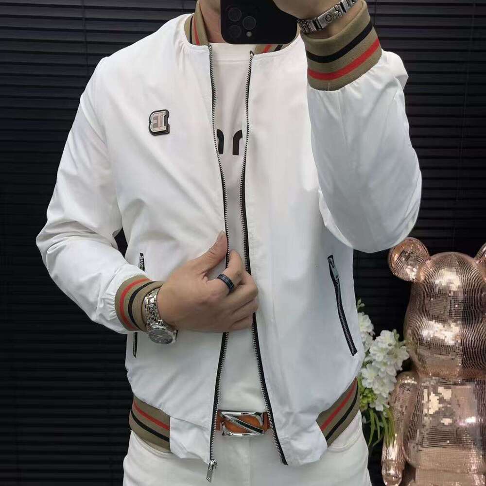 Autumn Light Luxury Men's Trendy Brand Patchwork 2025 New Fashion Trend Casual Versatile Baseball Jacket Collar