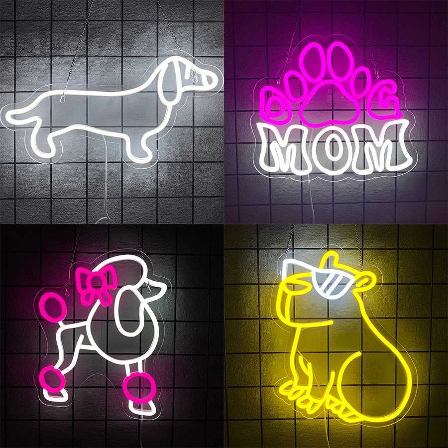 Animal Led Neon Signs Cute Dog Icons Used For Pet Shops Bedrooms Home Party Decor Boys And Girls Birthday Christmas Gifts H251201