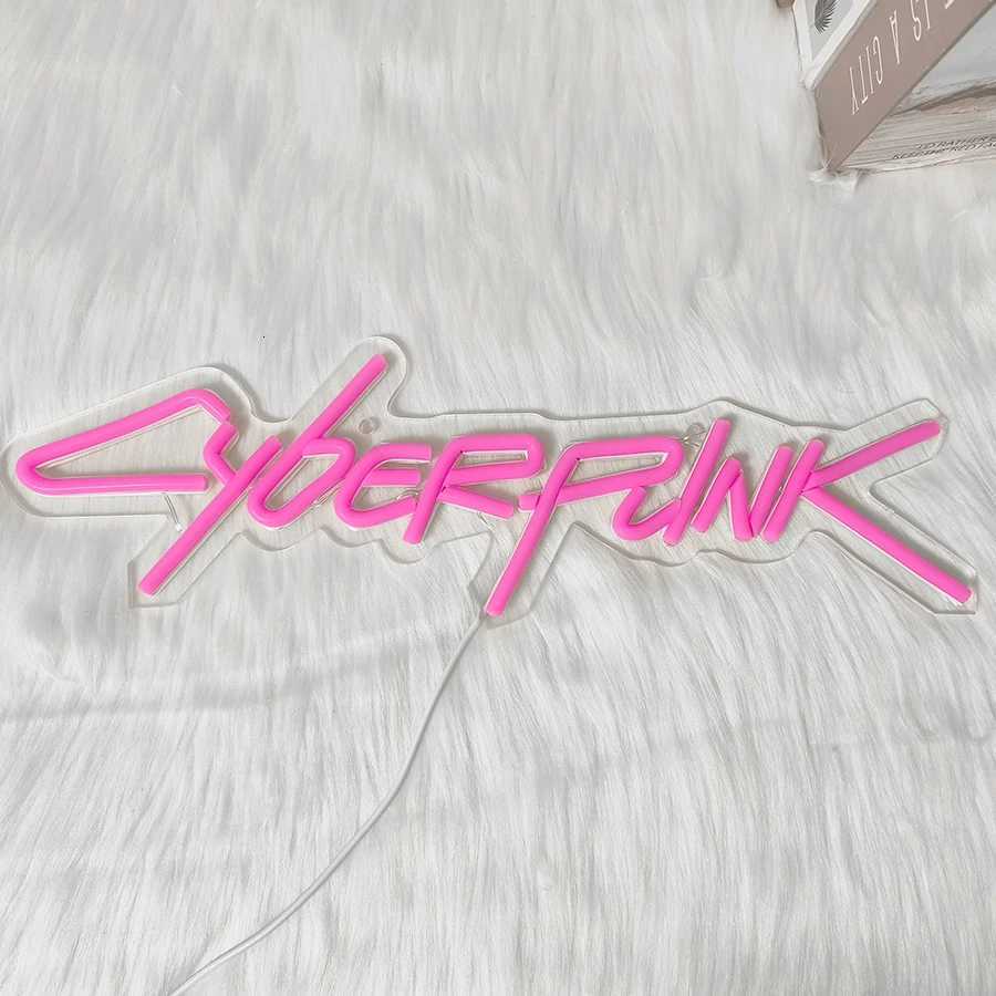 Cyberpunk Led Neon Sign Pink Letter Icon Usb Powered Used For Art Decor Of Rooms Clubs Game Studios Bars And Man Caves H251201
