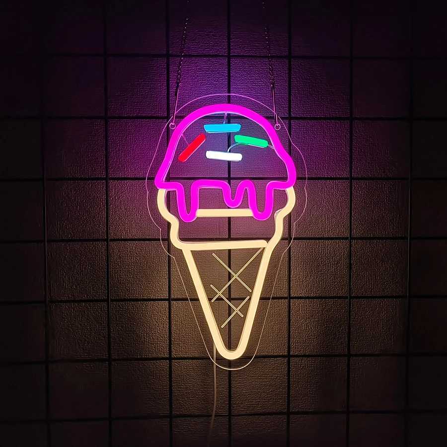 Dessert Series Led Neon Signs Used For Wall Art Decor Bakery Coffee Shop Kitchen Ice Cream Shop Business Wall Lamp H251201