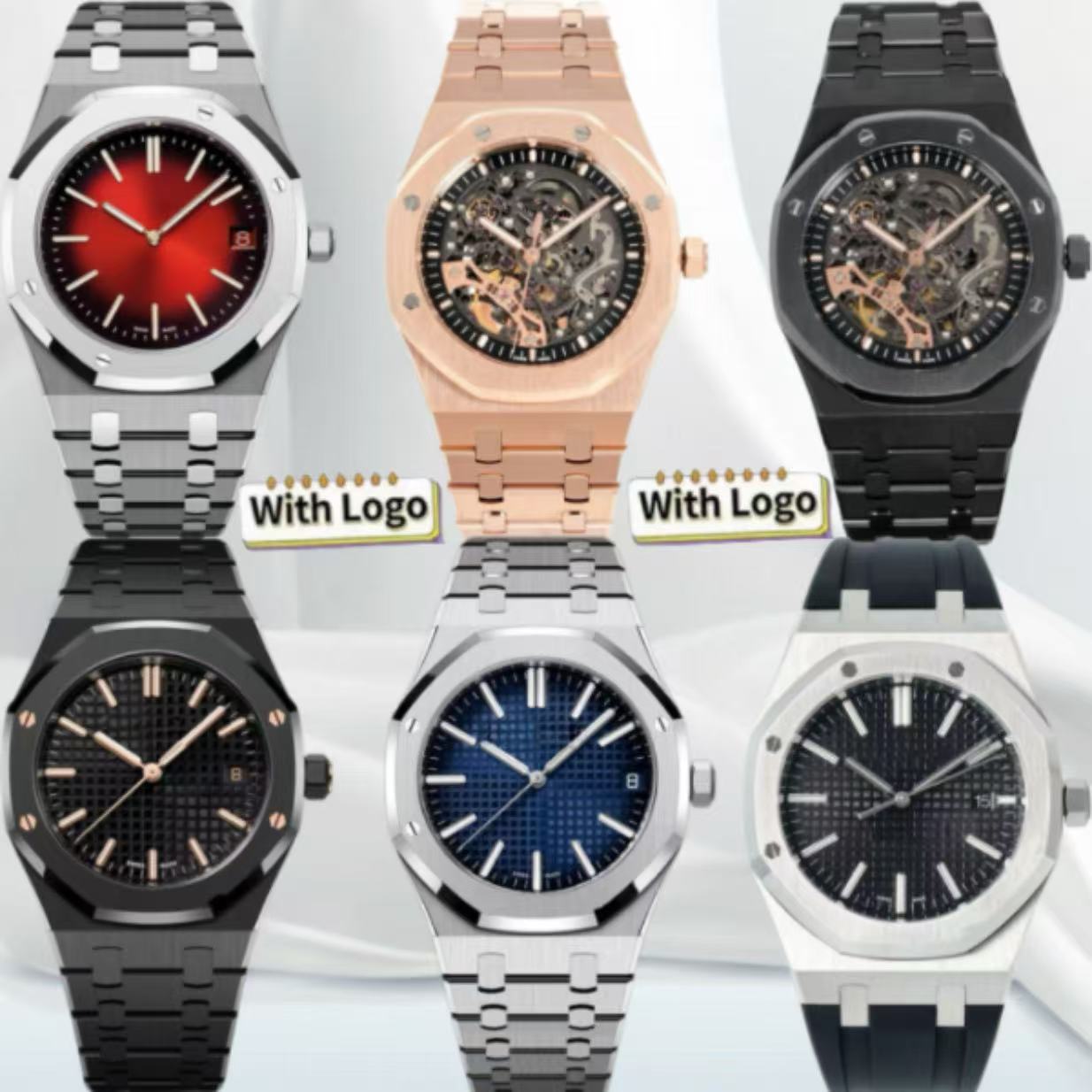 Designer watch mens Audermarly Piquetly watches men 40MM automatic movement Wristwatches skeleton watch Stainless steel/Rubber strap reloj orologio montre