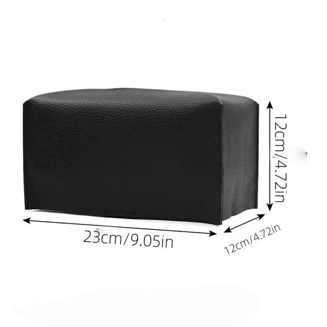 1pc Tissue Box Cover Refi PU Leather Foldable Tissue Box Holder - Decorative Holder/Organizer for Bathro Vanity Countertop H251201