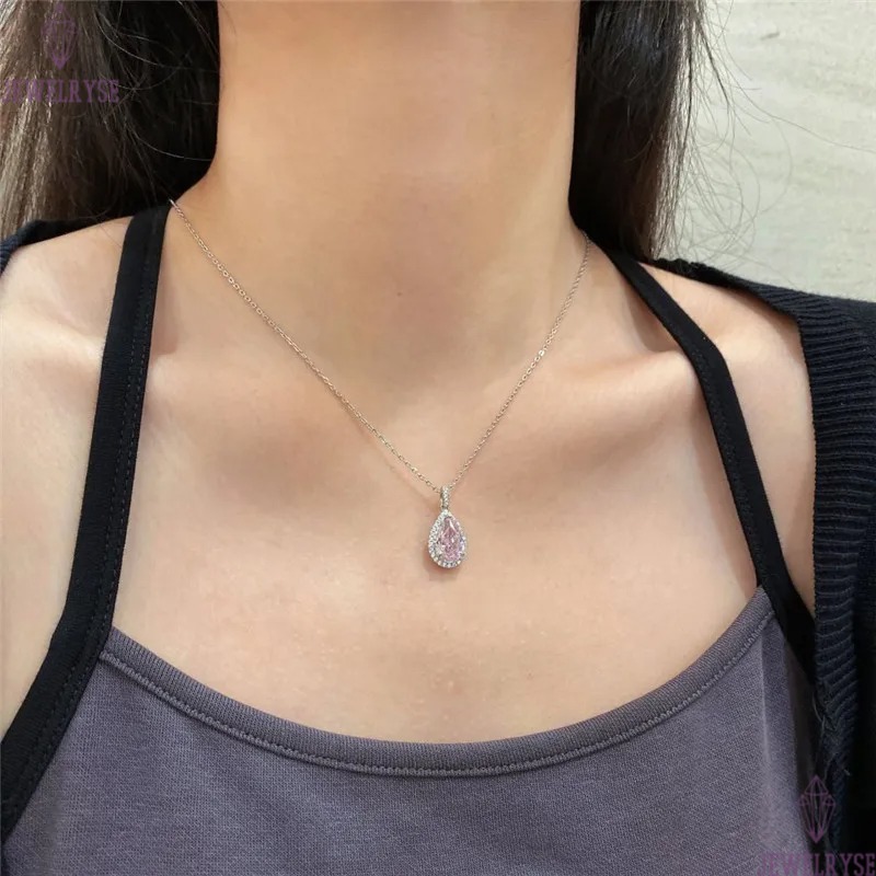 luxury pear heart necklace designer for woman 925 sterling silver 18k gold cubic zirconia love womens choker diamond pendants necklaces jewelry friend