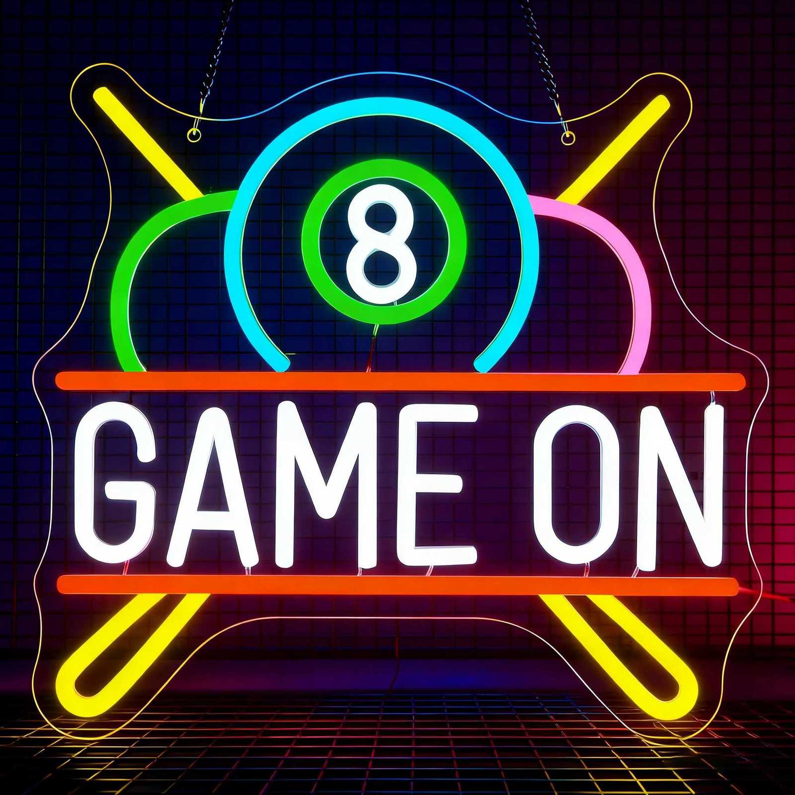 Entertainment Series Neon Signs Golf And Billiards Icons Used For Decor In Bedrooms Stadiums Clubs Parties And Man Caves H251201