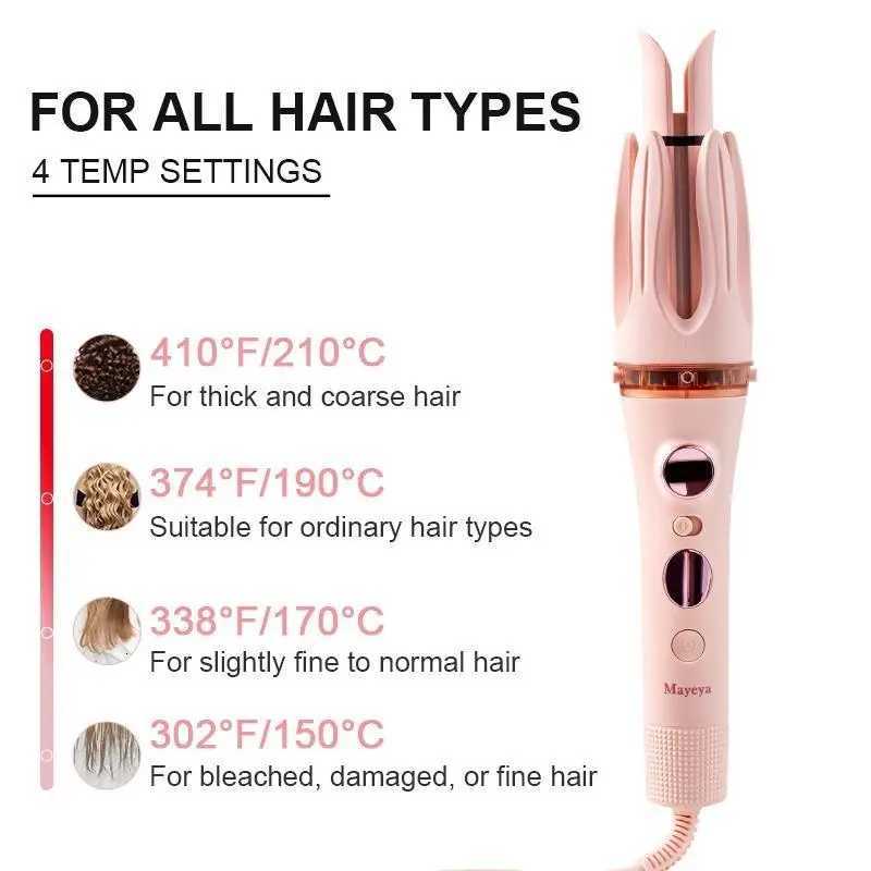 Mayeya Flawless Instant Naturalwaves Autatic Curler with LED Display Adjustable Temperature C251202
