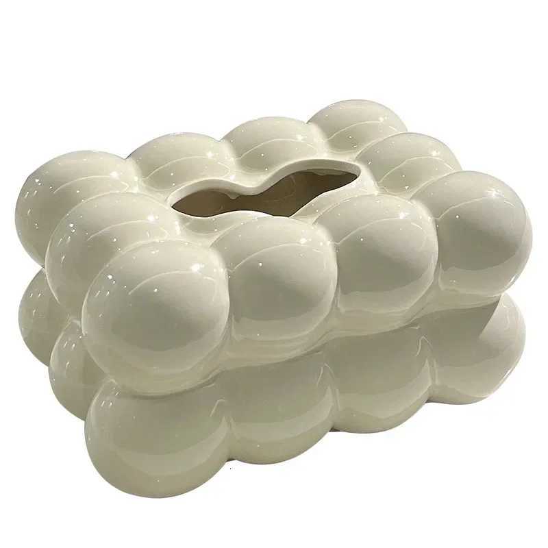 Tissue box living ro high-end light luxury cute cured wind paper box he high-end sense coffee table ornaments H251201