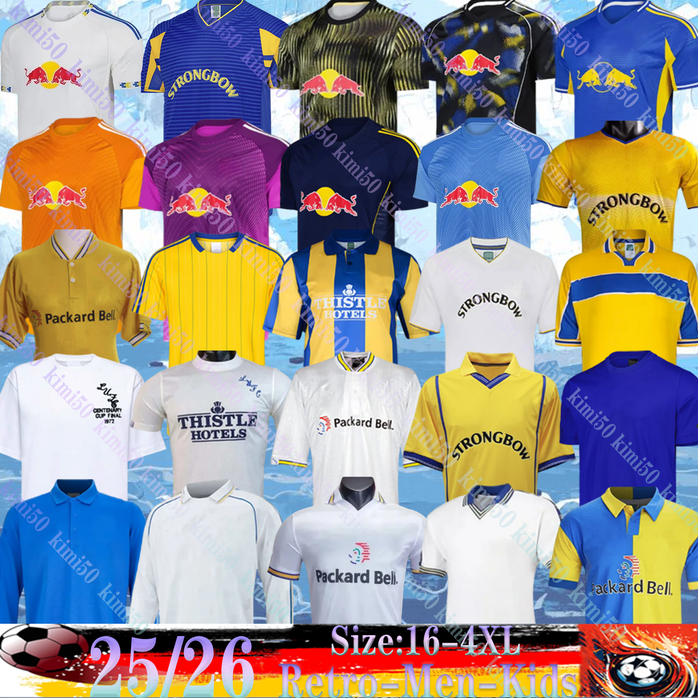 25 26 Leeds Unitedd AMPADU Llorente leeds Retro 78 89 90 91 92 93 94 01 02 03 shirt Soccer Jerseys STRUIJK RODON ROTHWELL BAMFORD PIROE AARONSON MATEO JOSEPH Mens Kids GNO