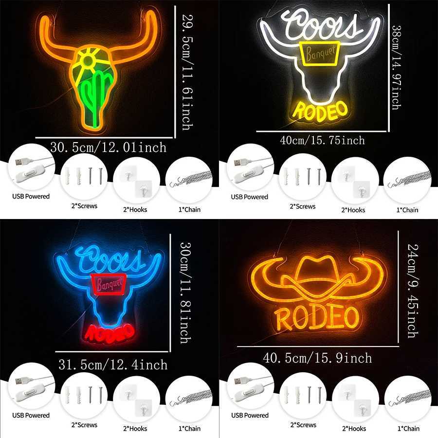 Bar Led Neon Sign OxS Horn Personality Icon Usb Powered Used For Art Decor Of Beer Bars Clubs Theme Parties And Man Caves H251201
