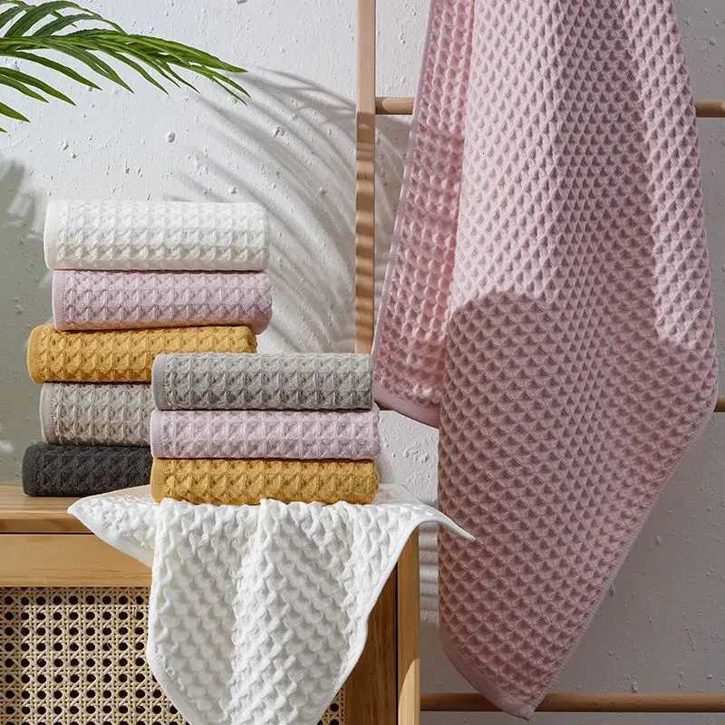 Cotton Waffle Gauze Towel Adult Household Soft Absorbent Towel Cotton A-type Face Towel Bath Towel Hand Towel Gift Towel Y251202