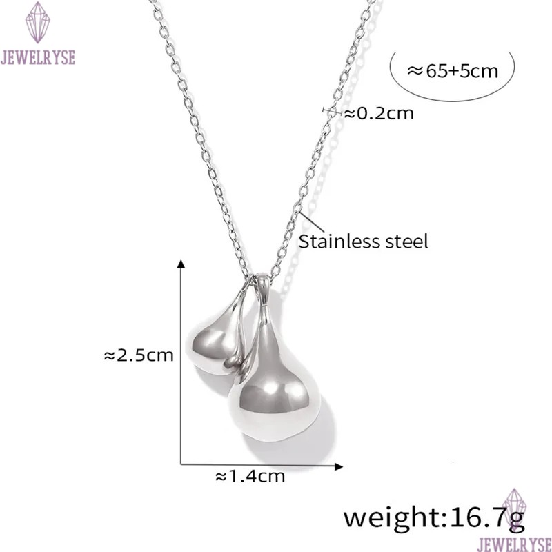 long 18k gold chain drop necklace designer for woman stainless steel pendant silver necklaces 60cm daily outfit fashion jewelry birthday friend family