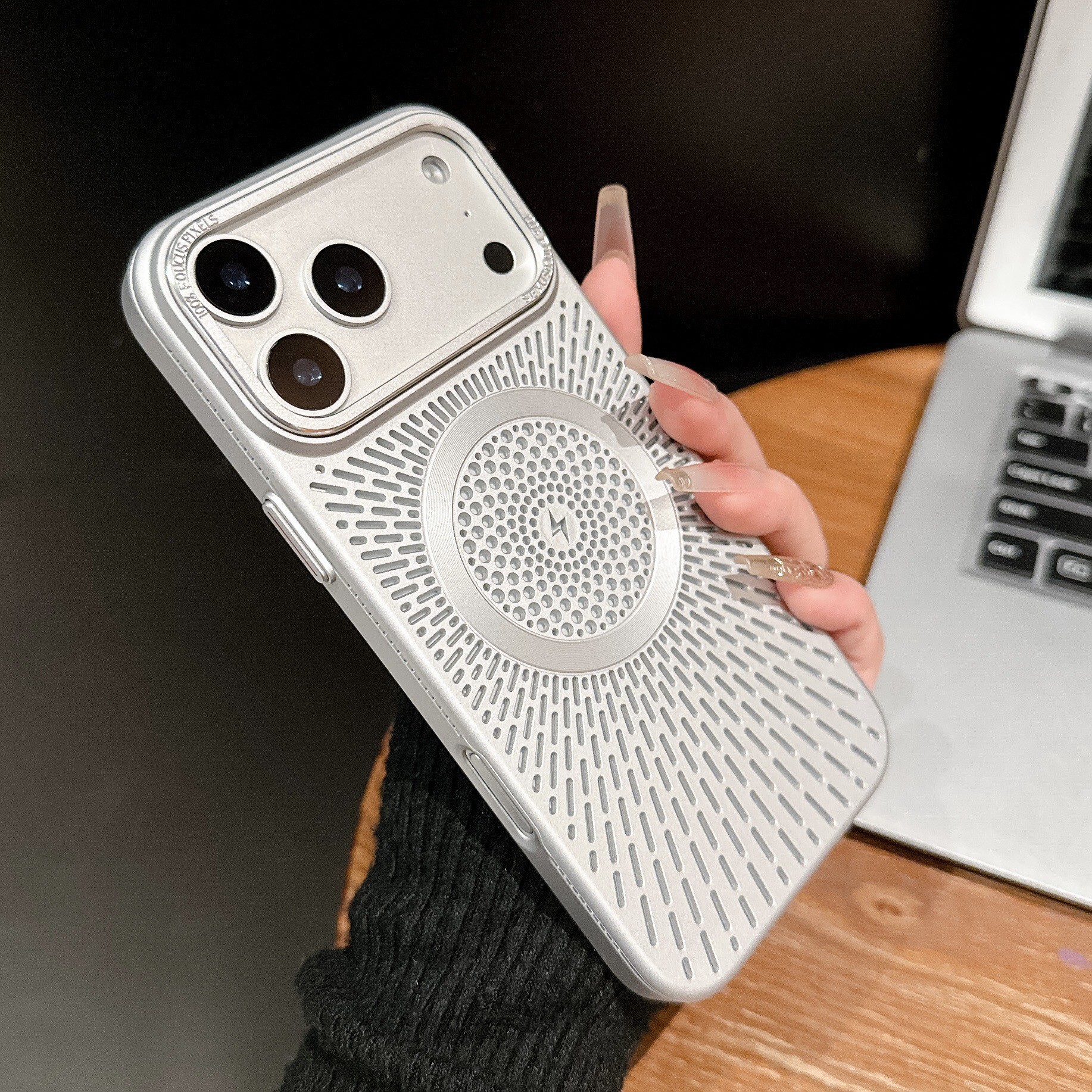 Magnetic Phone Case iPhone 17 Pro Max Compatible With Apple 16/15 Pro Shockproof Hollow Design Case
