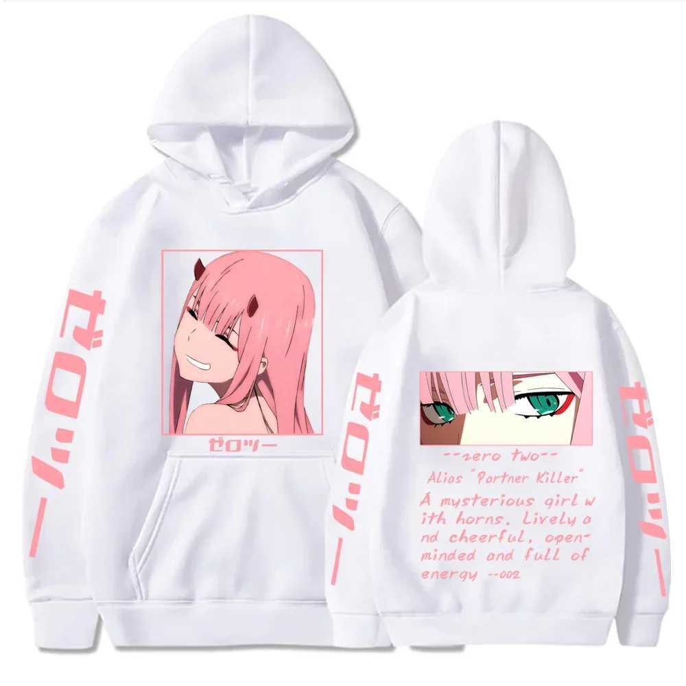 Darling In The Franxx Hot Anime Hoodie Zero Two Eyes Graphic Printed Hooded Women Plus Size Pullover Harajuku Female Sweatshirt J251203