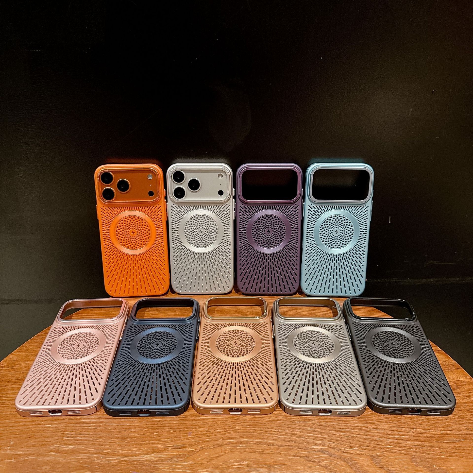 Magnetic Phone Case iPhone 17 Pro Max Compatible With Apple 16/15 Pro Shockproof Hollow Design Case