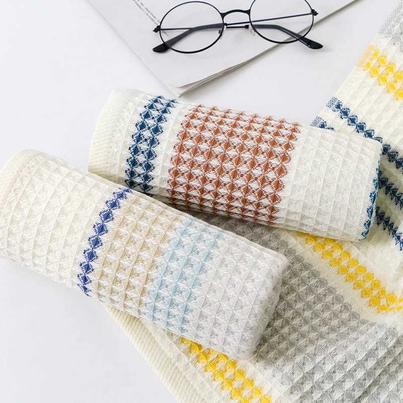 70x140cm Thickened 100Cotton BathTowel Premium Striped Waffle Towel AdultKids Home super-Soft absorbent Not shedding hair Towel Y251202