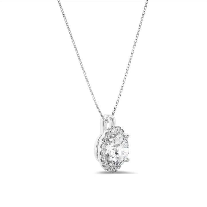 VOAINO IGI Certified Fine Jewelry DEF VVS VS CVD HPHT Round Cut Lab Diamond Pendant 10k 14k 18K Solid Gold Necklace