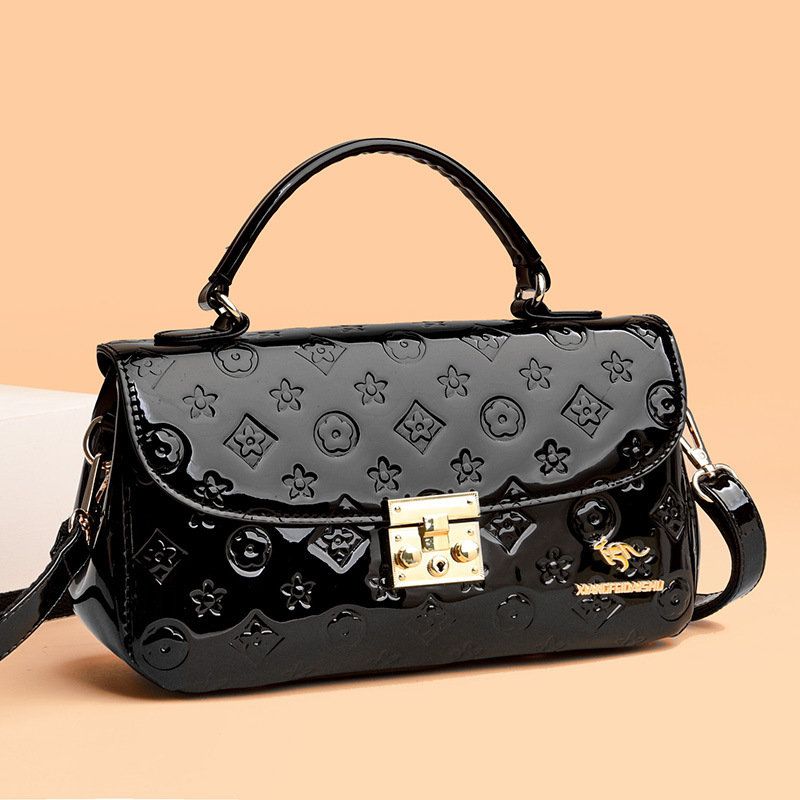 Luxury Bag Women's 2025 New Arrival Embossed Patent Leather Crossbody Shoulder Bag with Minimalist Luxury Design - Versatile Handbag Free Shippin