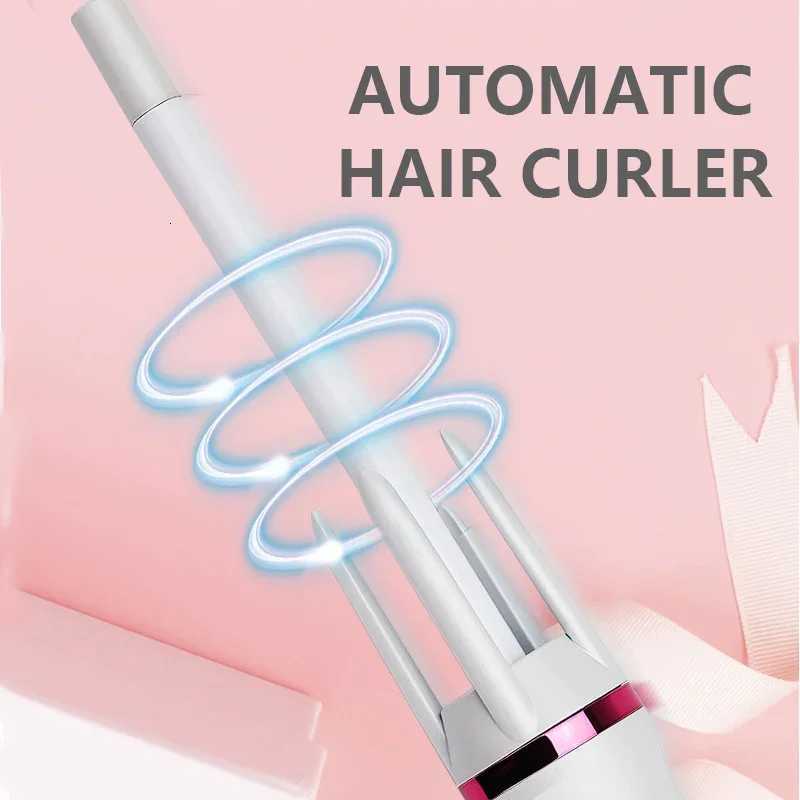 Wen Autatic Curling Iron 9mm Air Curler Wand Curl Rotating Magic Hair Curling Iron Lazy Fast Heating Crimped Styling Tools C251202