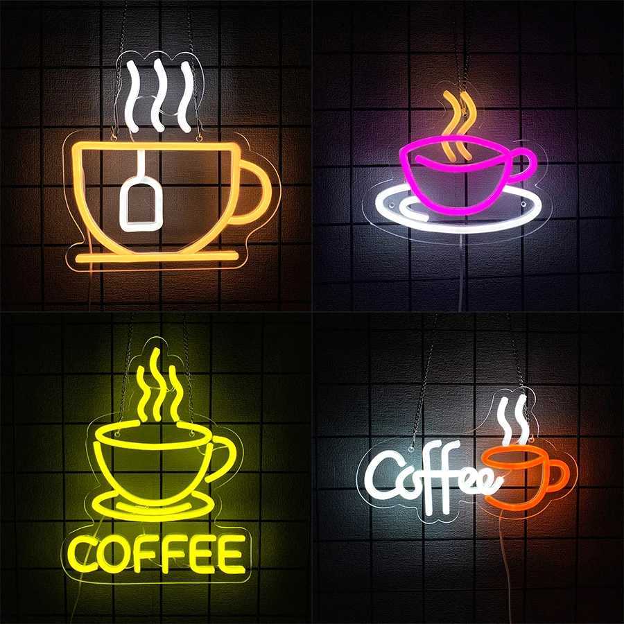 Coffee Led Neon Sign Coffee Super Bright Sign Usb Connection Powered Suitable For Coffee Shop Front Desk Business Art Decor H251201