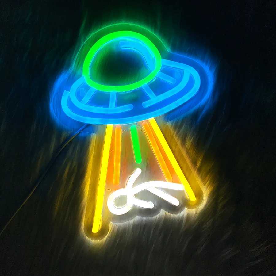 Neon Signs Of Alien Spacecraft Powered By Usb Are Used To Decor Rooms Homes Game Rooms Offices Clubs Bars And Man Caves H251201