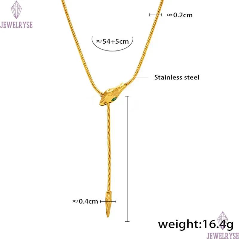 punk snake necklace designer for woman 18k gold chain stainless steel fashion pendant necklaces school daily outfit women hiphop jewelry friend family