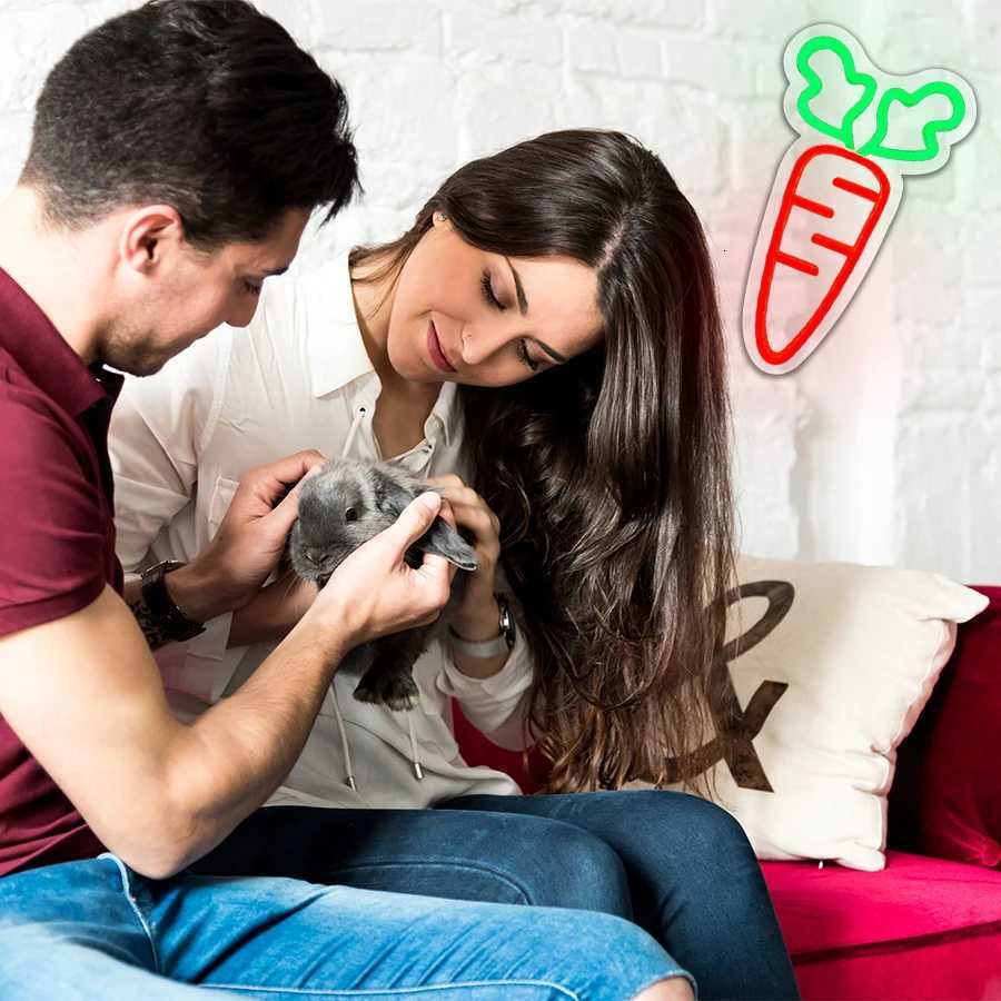 Carrot Led Neon Sign Vegetable Wall Art Decor Usb Powered Used For Bedroom Home Restaurant Kitchen Bar Party Wall Lamp H251201