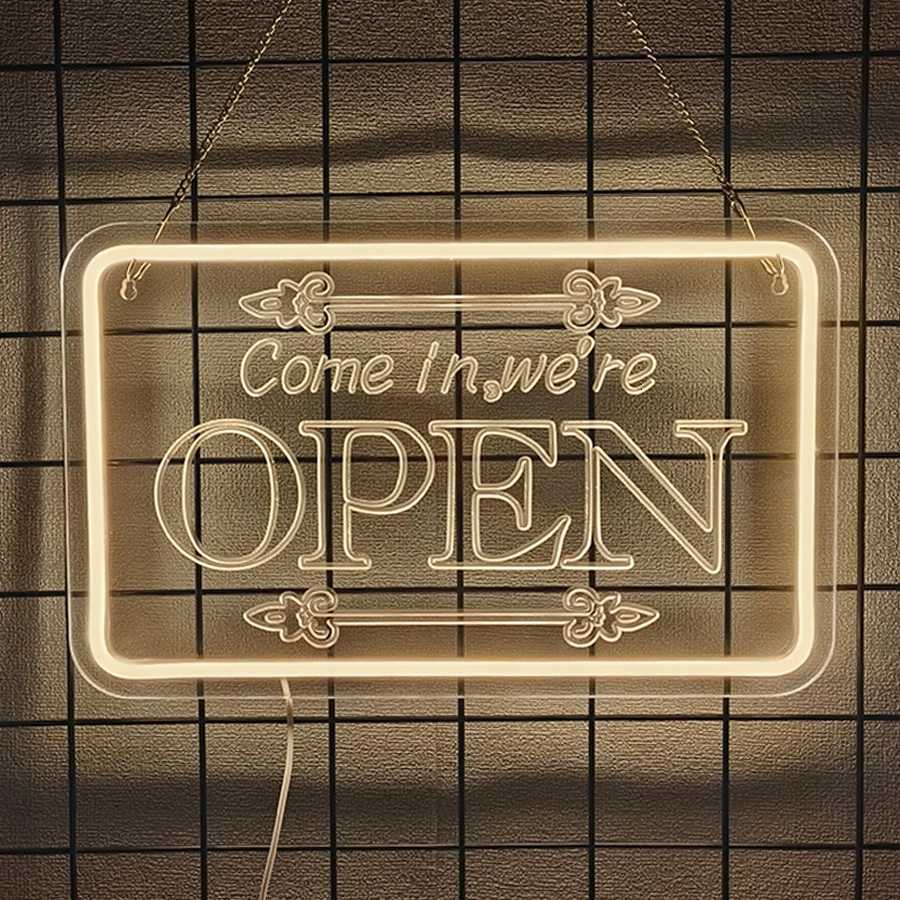 We Are Open Led Neon Sign Super Bright Easy-To-Find Business Wall Lamp Bar Coffee Shop Restaurant Club And Party Decor H251201