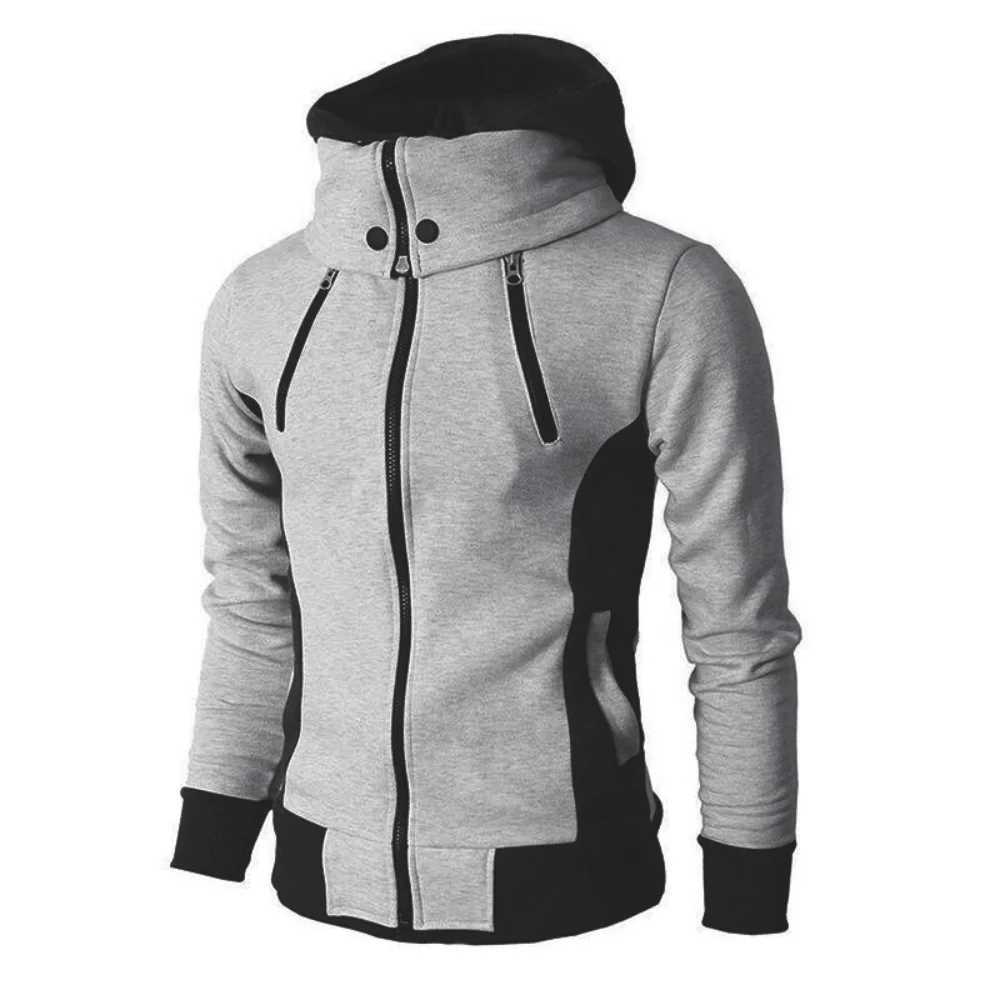 Zipper Men Jackets Autumn Winter Casual Fleece Coats Bomber Jacket Scarf Collar Fashion Hooded Male Outwear Slim Fit Hoody J251203