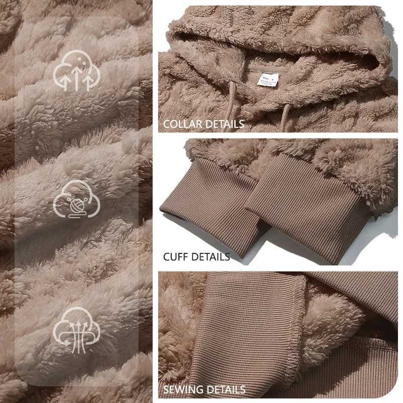 2025 High-Quality American Style Autumn-Winter Casual Mens High Street Hooded Sport Pullover Jacket European size J251203