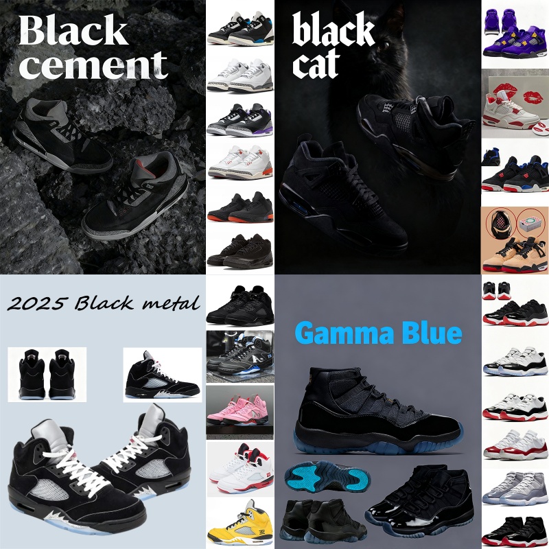 designer shoes 3 4 5 11 Mens Basketball Shoes 11s Women basketball 3s Rare White Cement 4s black cat 5s sneakers outdoor sports trainers size 36-46