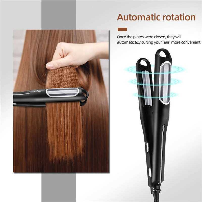 Professional Wave Hair Styler Autatic Rotating Ceramic Corrugated Curling Iron Volumizing Fluffy Waver Salon Styling Tools C251202