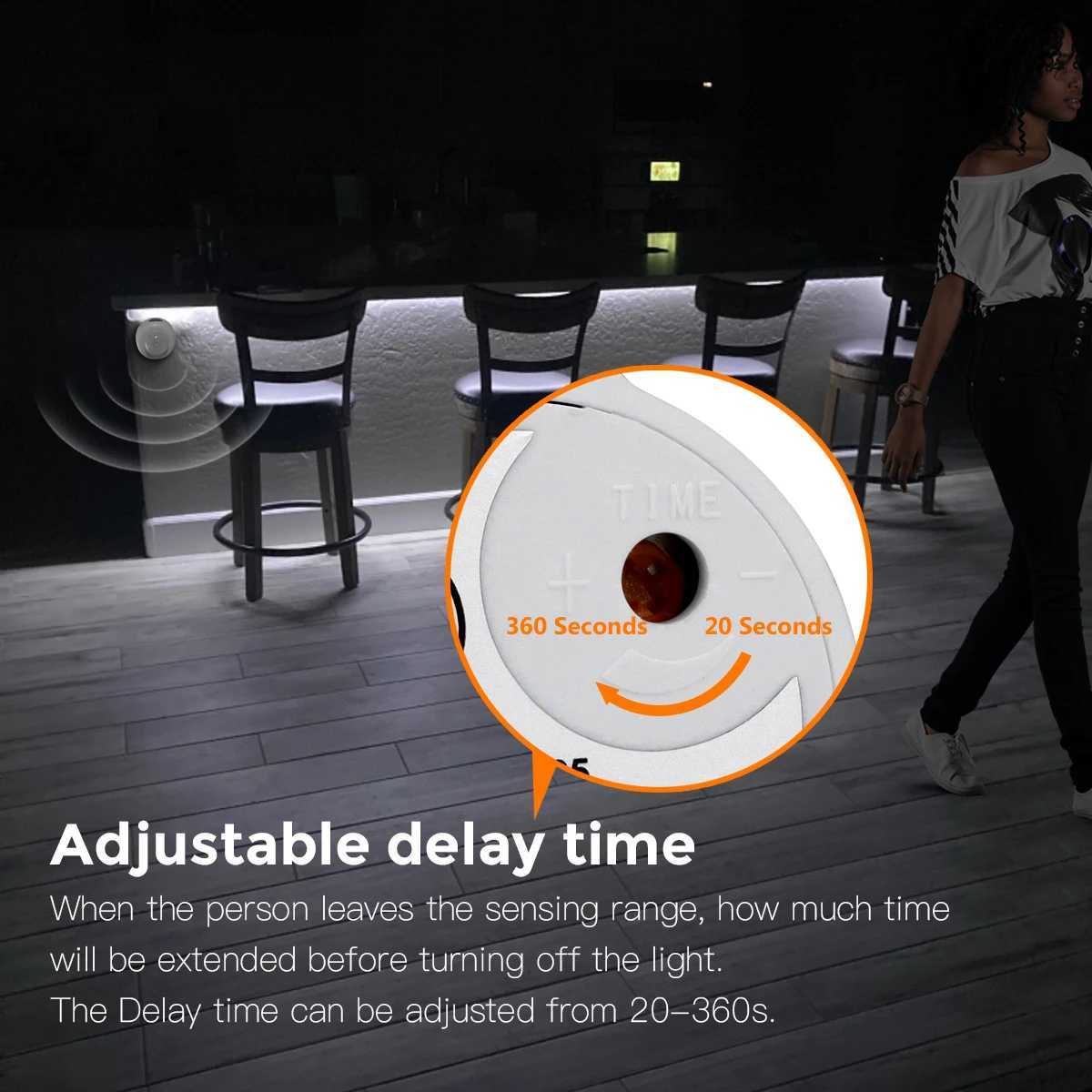 Bedroom Bedside Night Sensor Neon Light PIR Motion Sensor Silica LED Strip Lamp 2m 3m 5m 10m Human Body Induction Detector Lamp H251201