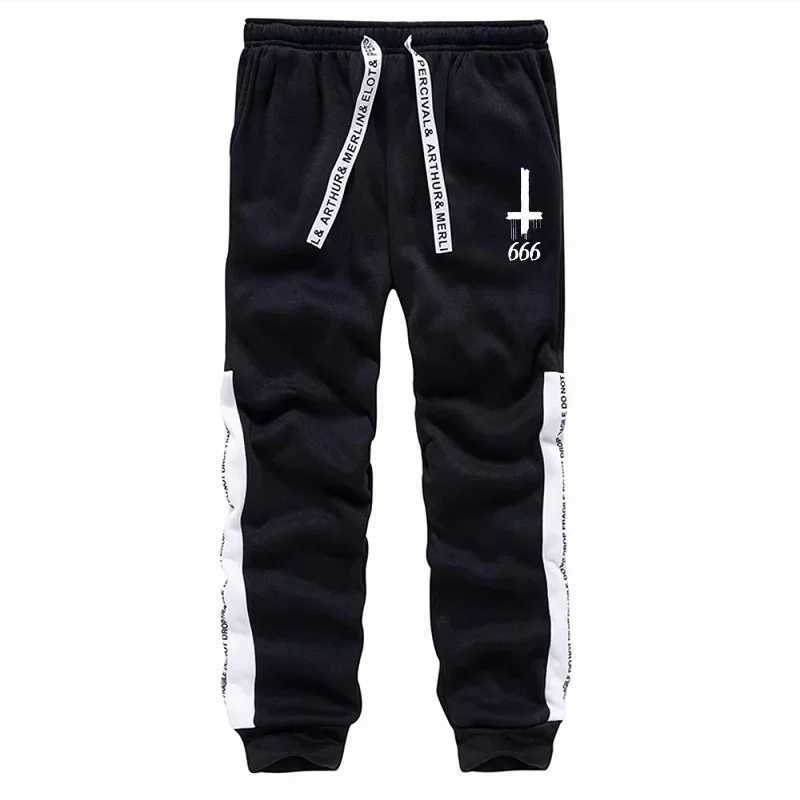 Mens Sweatshirts Sweatpants High Grade Satan 666 Symbol Print Hoodie 2 Piece Set Autumn Winter Daily Casual Sporty Jogging Suit W251202