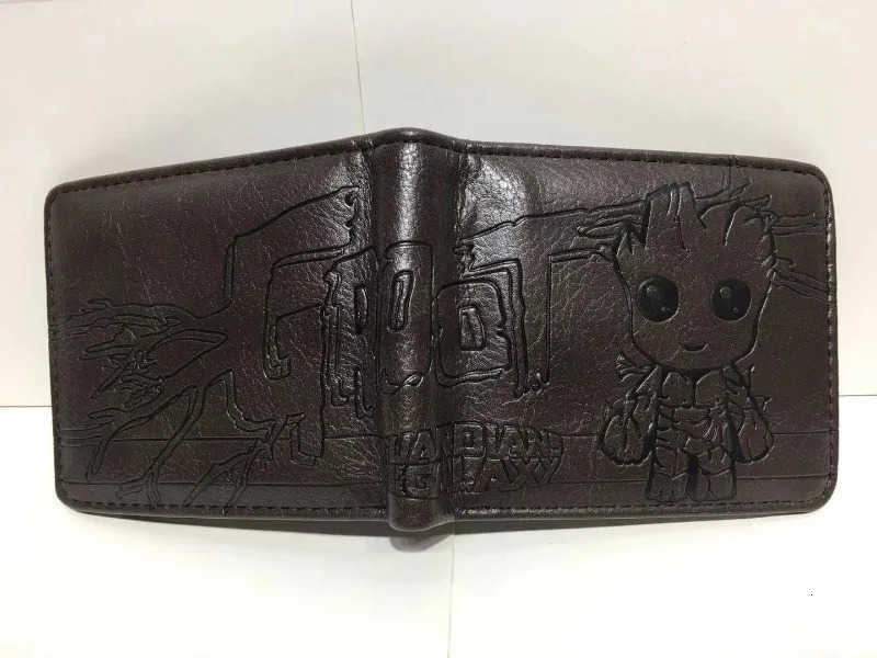 Disney Marvel Groot Wallets Guardians of The Galaxy Cute Cartoon PU Coin Purse Money Bag Short MultiFunction Portable Fashion Men Women H251202