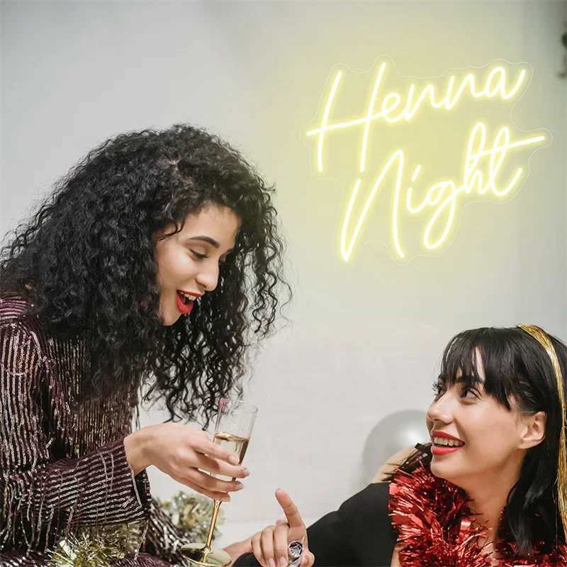 Henna Night Neon LED Signs Wedding Signs Bridal Decoration Bedroom Party Wall Art Decor Wedding Supply H251201