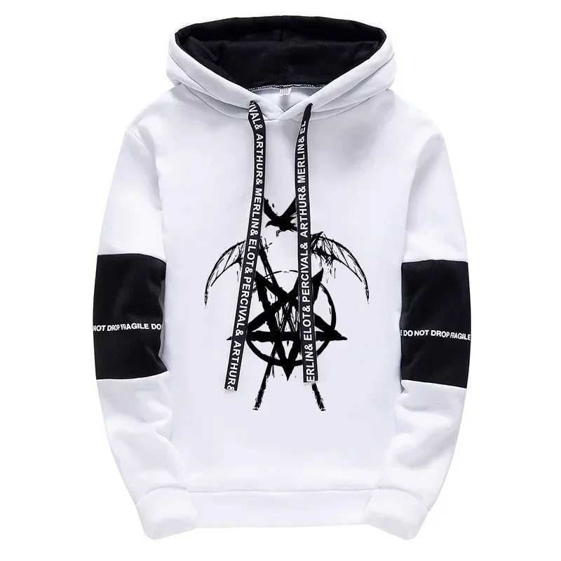 Mens Sweatshirts Sweatpants High Grade Satan 666 Symbol Print Hoodie 2 Piece Set Autumn Winter Daily Casual Sporty Jogging Suit W251202