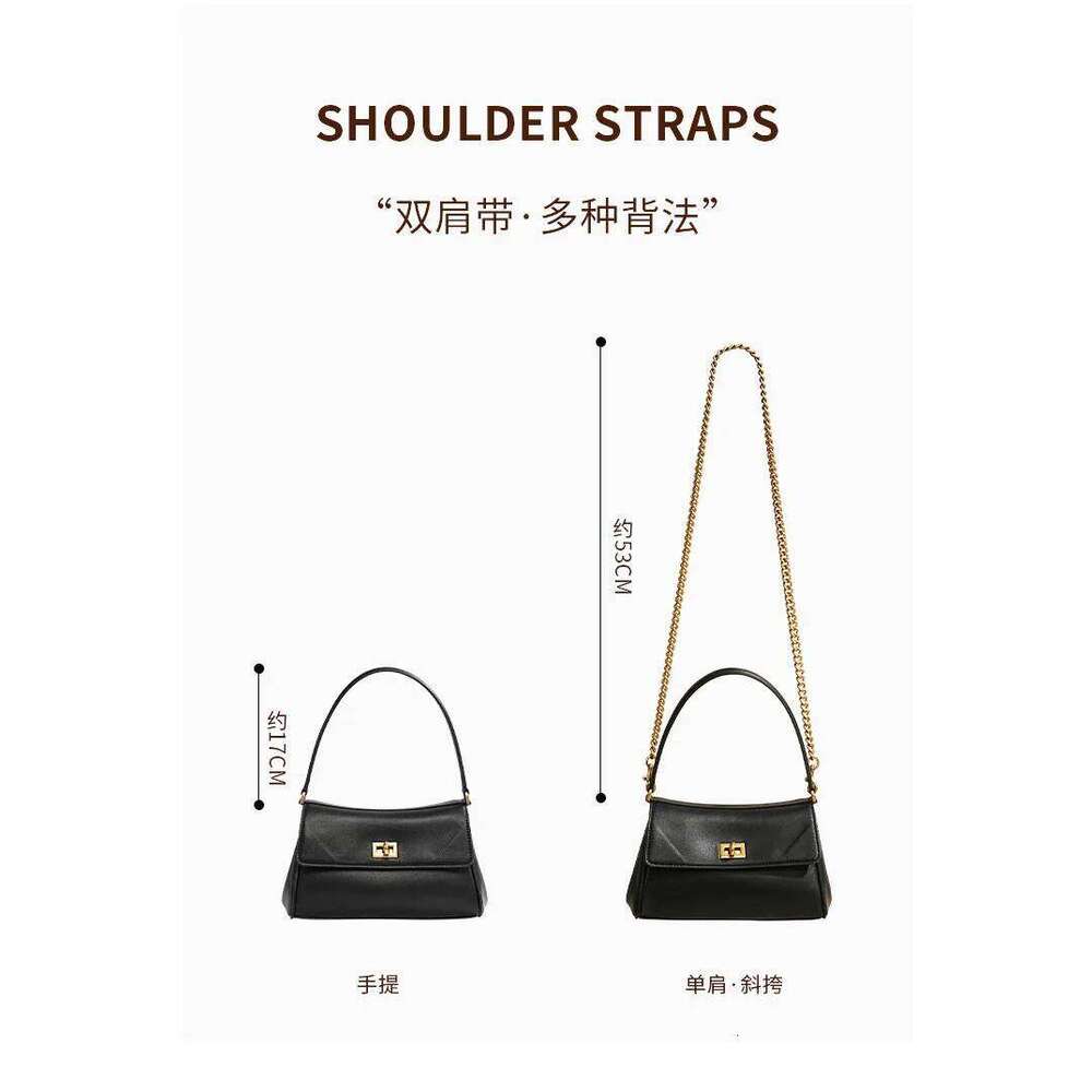 New Women Premium Leather Chain Bag Versatile Shoulder Crossbody Underarm Rodeo Handbag Stylish Fashionable Practical Trendy Suotong1202